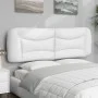 Cabecero de cama acolchado cuero sintético blanco 160 cm de , Cabeceros y pies de cama - Ref: Foro24-374596, Precio: 87,81 €,...