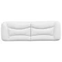 Cabecero de cama acolchado cuero sintético blanco 160 cm de , Cabeceros y pies de cama - Ref: Foro24-374596, Precio: 87,81 €,...