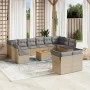 Set sofás de jardín con cojines 13 pzas ratán sintético beige by , Garden sets - Ref: Foro24-3223917, Price: 793,70 €, Discou...