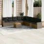 Set de sofás de jardín 10 pzas con cojines ratán sintético gris by , Garden sets - Ref: Foro24-3224170, Price: 562,20 €, Disc...