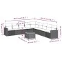 Set de sofás de jardín 10 pzas con cojines ratán sintético gris by , Garden sets - Ref: Foro24-3224170, Price: 562,20 €, Disc...