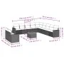 Set de sofás de jardín 12 pzas y cojines ratán sintético marrón by , Garden sets - Ref: Foro24-3224203, Price: 858,52 €, Disc...