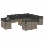 Set de sofás de jardín 14 pzas con cojines ratán sintético gris by , Garden sets - Ref: Foro24-3223960, Price: 868,66 €, Disc...