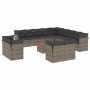 Set de sofás de jardín 14 pzas con cojines ratán sintético gris by , Garden sets - Ref: Foro24-3223960, Price: 869,71 €, Disc...