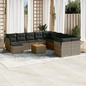 Set de sofás de jardín 12 pzas con cojines ratán sintético gris by , Garden sets - Ref: Foro24-3223981, Price: 661,31 €, Disc...