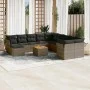 Set de sofás de jardín 12 pzas con cojines ratán sintético gris by , Garden sets - Ref: Foro24-3223981, Price: 661,31 €, Disc...