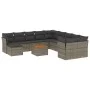 Set de sofás de jardín 12 pzas con cojines ratán sintético gris by , Garden sets - Ref: Foro24-3223981, Price: 661,31 €, Disc...