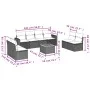 Set de sofás de jardín 8 piezas y cojines ratán sintético negro by , Garden sets - Ref: Foro24-3224082, Price: 475,37 €, Disc...