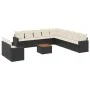 Set de sofás de jardín 12 piezas cojines ratán sintético negro by , Garden sets - Ref: Foro24-3224201, Price: 743,81 €, Disco...