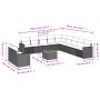12-teiliges Gartensofa-Set mit schwarzen Kissen aus synthetischem Rattan. von , Gartensets - Ref: Foro24-3224201, Preis: 729,...