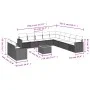 Set de sofás de jardín 12 piezas cojines ratán sintético negro by , Garden sets - Ref: Foro24-3224201, Price: 743,81 €, Disco...