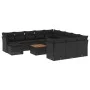 Gartensofa-Set und Kissen, 13-teilig, aus schwarzem Kunststoff-Rattan. von , Gartensets - Ref: Foro24-3223983, Preis: 847,54 ...