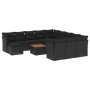 Set de sofás de jardín y cojines 13 pzas ratán sintético negro de , Conjuntos de jardín - Ref: Foro24-3223983, Precio: 830,23...