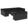 Set sofás de jardín 14 pzas con cojines ratán sintético negro by , Garden sets - Ref: Foro24-3223920, Price: 882,72 €, Discou...