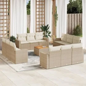 Set sofás de jardín con cojines 13 pzas ratán sintético beige by , Garden sets - Ref: Foro24-3224056, Price: 990,11 €, Discou...