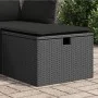 Taburete de jardín de ratán sintético negro y cojín 55x55x37cm by , Outdoor ottomans - Ref: Foro24-365967, Price: 63,60 €, Di...
