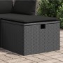 Taburete de jardín de ratán sintético negro y cojín 55x55x37cm by , Outdoor ottomans - Ref: Foro24-365967, Price: 63,74 €, Di...