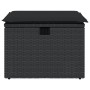 Taburete de jardín de ratán sintético negro y cojín 55x55x37cm by , Outdoor ottomans - Ref: Foro24-365967, Price: 63,74 €, Di...