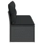 Sofá de jardín de 4 plazas con cojines en ratán sintético negro by , Outdoor sofas - Ref: Foro24-365965, Price: 223,37 €, Dis...