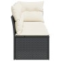 Sofá de jardín de 3 plazas con cojines de ratan PE en negro by , Outdoor sofas - Ref: Foro24-366014, Price: 180,86 €, Discoun...