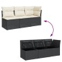 Sofá de jardín de 3 plazas con cojines de ratan PE en negro by , Outdoor sofas - Ref: Foro24-366014, Price: 180,86 €, Discoun...