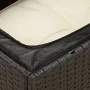 Sofá de jardín de 3 plazas con cojines de ratan PE en negro de , Sofás de exterior - Ref: Foro24-366014, Precio: 176,03 €, De...