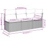 Sofá de jardín de 3 plazas con cojines de ratan PE en negro by , Outdoor sofas - Ref: Foro24-366014, Price: 180,86 €, Discoun...