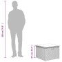Gartenhocker aus schwarzem Kunststoff-Rattan und Kissen 55x55x37cm von , Hocker für den Außenbereich - Ref: Foro24-366002, Pr...