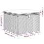Gartenhocker aus schwarzem Kunststoff-Rattan und Kissen 55x55x37cm von , Hocker für den Außenbereich - Ref: Foro24-366002, Pr...