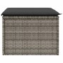Gartenhocker mit grauem Kunststoff-Rattankissen 55x55x37cm. von , Hocker für den Außenbereich - Ref: Foro24-366118, Preis: 57...