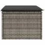 Taburete de jardín con cojín ratán sintético gris 55x55x37cm by , Outdoor ottomans - Ref: Foro24-366118, Price: 56,71 €, Disc...
