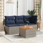 Gartentisch aus Akazienholz und grauem PE-Rattan 55x55x37 cm von , Gartentische - Ref: Foro24-366126, Preis: 49,16 €, Rabatt: %