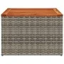 Gartentisch aus Akazienholz und grauem PE-Rattan 55x55x37 cm von , Gartentische - Ref: Foro24-366126, Preis: 49,16 €, Rabatt: %