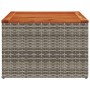 Mesa de jardín de madera de acacia y ratán PE gris 55x55x37 cm by , Garden tables - Ref: Foro24-366126, Price: 46,50 €, Disco...