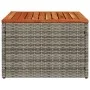 Gartentisch aus Akazienholz und grauem PE-Rattan 55x55x37 cm von , Gartentische - Ref: Foro24-366126, Preis: 49,16 €, Rabatt: %