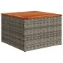 Gartentisch aus Akazienholz und grauem PE-Rattan 55x55x37 cm von , Gartentische - Ref: Foro24-366126, Preis: 49,16 €, Rabatt: %