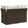 Sofá de jardín con cojines 2 plazas ratán sintético marrón by , Outdoor sofas - Ref: Foro24-366201, Price: 156,01 €, Discount: %