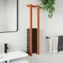 Toallero de madera de pino maciza marrón encerado 23x18x110 cm by , Towel racks - Ref: Foro24-844475, Price: 24,64 €, Discoun...