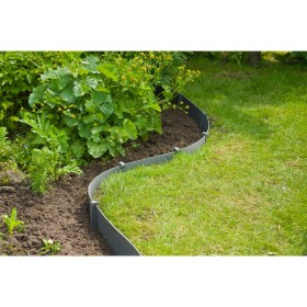 Nature Set de borde para jardín con picas gris 15 cm x 10 m