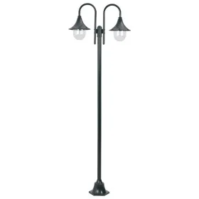 Farola de jardín con 2 luces aluminio verde oscuro E27 220 cm de , Iluminación de exterior - Ref: Foro24-44217, Precio: 136,8...