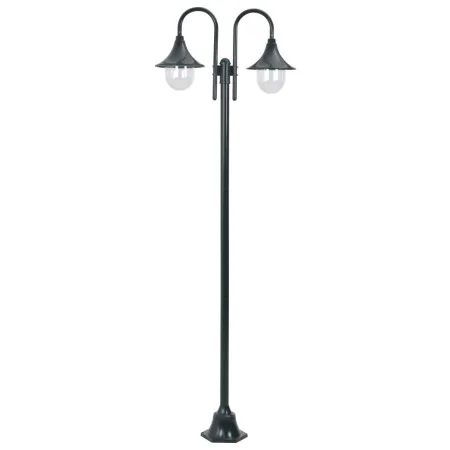 Farola de jardín con 2 luces aluminio verde oscuro E27 220 cm de , Iluminación de exterior - Ref: Foro24-44217, Precio: 136,3...