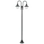 Farola de jardín con 2 luces aluminio verde oscuro E27 220 cm de , Iluminación de exterior - Ref: Foro24-44217, Precio: 136,3...