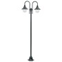 Farola de jardín con 2 luces aluminio verde oscuro E27 220 cm de , Iluminación de exterior - Ref: Foro24-44217, Precio: 136,3...