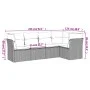 5-teiliges Garten-Essset und braune Kissen aus synthetischem Rattan von , Gartensets - Ref: Foro24-3217603, Preis: 354,38 €, ...