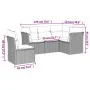 5-teiliges Garten-Essset und braune Kissen aus synthetischem Rattan von , Gartensets - Ref: Foro24-3217643, Preis: 354,38 €, ...