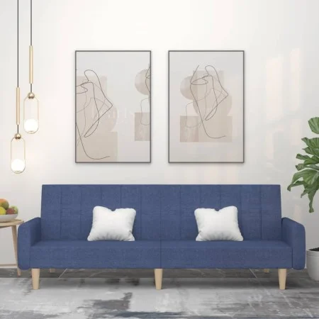 2 seater sofa bed blue fabric by , Sofas - Ref: Foro24-375856, Price: 258,17 €, Discount: %