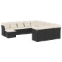 Gartensofa-Set 12-teilig mit schwarzen synthetischen Rattankissen von , Gartensets - Ref: Foro24-3250465, Preis: 694,71 €, Ra...