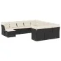 Set de sofás de jardín 12 piezas cojines ratán sintético negro de , Conjuntos de jardín - Ref: Foro24-3250465, Precio: 736,12...