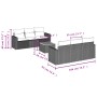 Set sofás de jardín 7 piezas y cojines ratán sintético beige de , Conjuntos de jardín - Ref: Foro24-3224015, Precio: 441,14 €...
