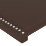Cabecero de cuero sintético marrón 147x23x78/88 cm